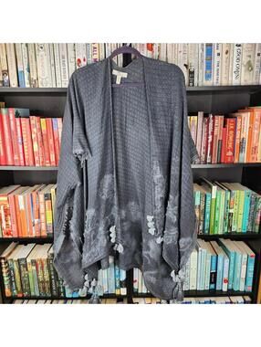 Bob Timberlake Gray Women's Cape with Tassel Details